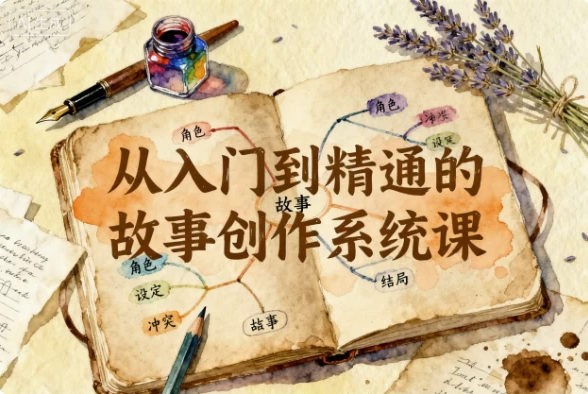 从入门到精通的故事创作系统课-七七搜